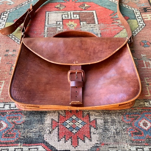 Leather Messenger Bag - Picture 4 of 12